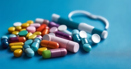  Colorful pills in a pill organizer