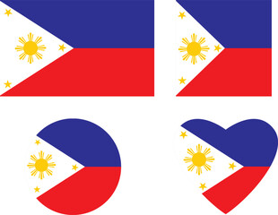 Philippines flag. Philippines National Emblem Set