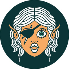 elf rogue character face icon