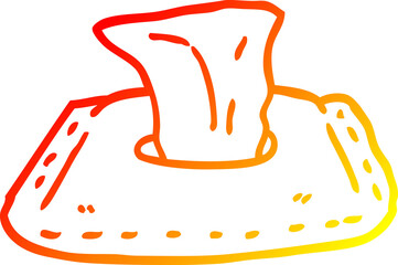 warm gradient line drawing cartoon toilet wipes