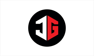 JG initial letter polygon icon gaming logo design vector template. batman logo, sports logo, monogram, falcon, war game, symbol, playing logo, abstract, fighting, typography, icon, minimal, premier 