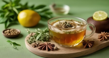  Aromatic tea with citrus and herbs, perfect for a cozy afternoon