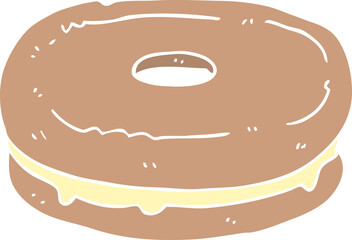 flat color style cartoon biscuit