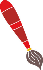 quirky hand drawn cartoon paint brush