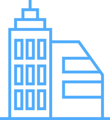 City Building Line Icon