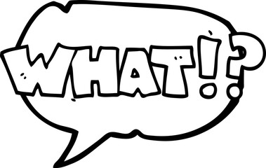 speech bubble cartoon shout WHAT!?