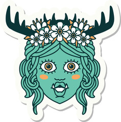 orc druid character face sticker