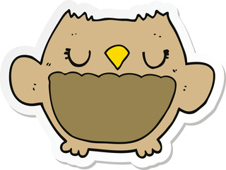 sticker of a cartoon owl