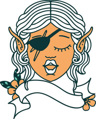 elf rogue character face illustration