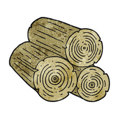 textured cartoon logs