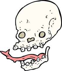 cartoon spooky skull