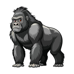 Gorilla illustration on White Background