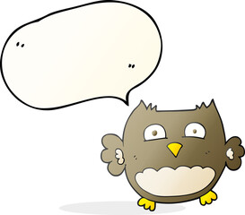 speech bubble cartoon owl