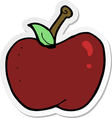 sticker of a cartoon apple