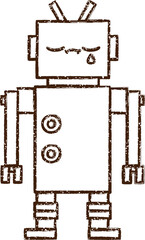 Robot Charcoal Drawing