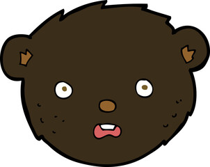 cartoon black bear face