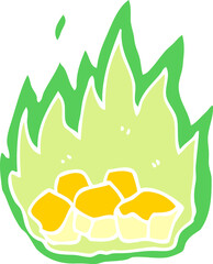 cartoon doodle spooky burning halloween coals