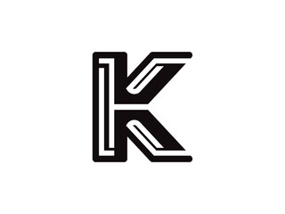 Letter K logo icon design template elements