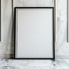 Photography Empty Frame on White Background Side View