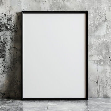 Empty Frame Photography on White Background Side View
