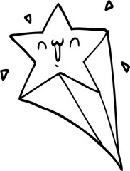 cartoon shooting star