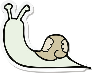 sticker of a cartoon snail