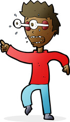 cartoon man with popping out eyes