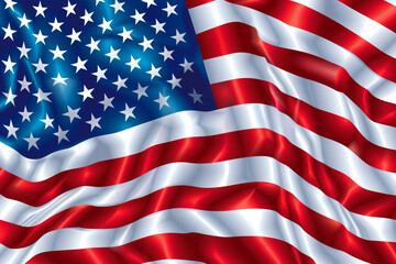 Illustration for Presidents Day Celebrations featuring the American Flag as the Background Design Concept.