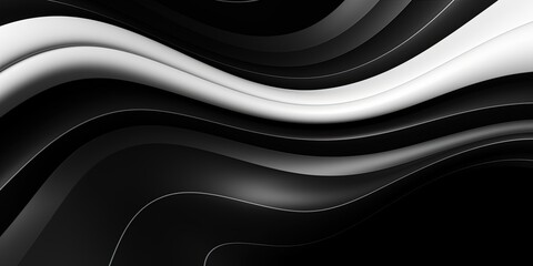 Black and white stipes abstract design background. Black and white stripes representing a complex curved surface. - obrazy, fototapety, plakaty