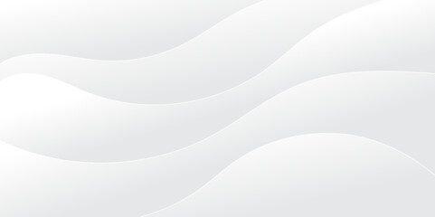 Abstract white paper wave background and abstract gradient and white wave curve lines banner background design. White wave modern abstract background design. space style. white background.