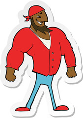 sticker of a cartoon manly sailor man