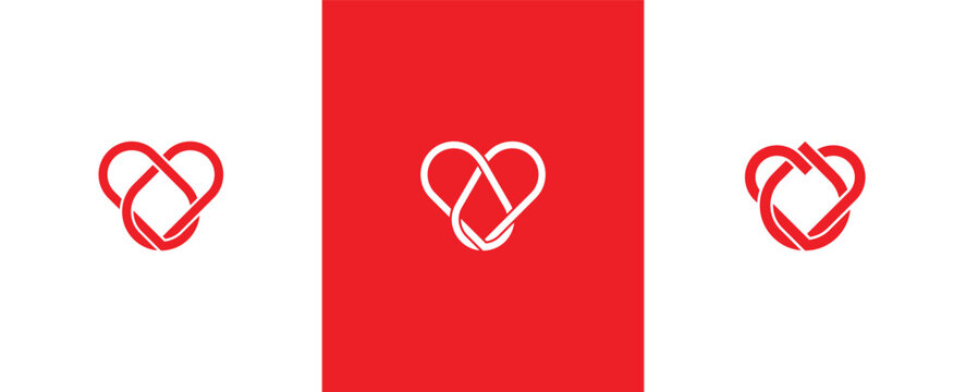 Water Love or Heart Drop Blood Logo Concept sign icon symbol Design Element. Vector illustration logo template