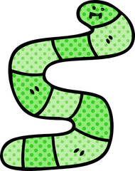 quirky comic book style cartoon snake