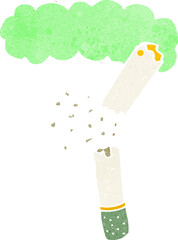 cartoon broken marijuana cigarette