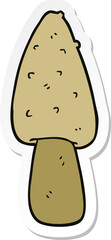 sticker of a cartoon mushroom