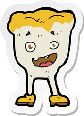 sticker of a cartoon tooth