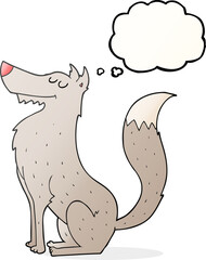 thought bubble cartoon wolf