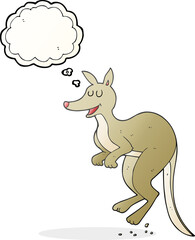 thought bubble cartoon kangaroo