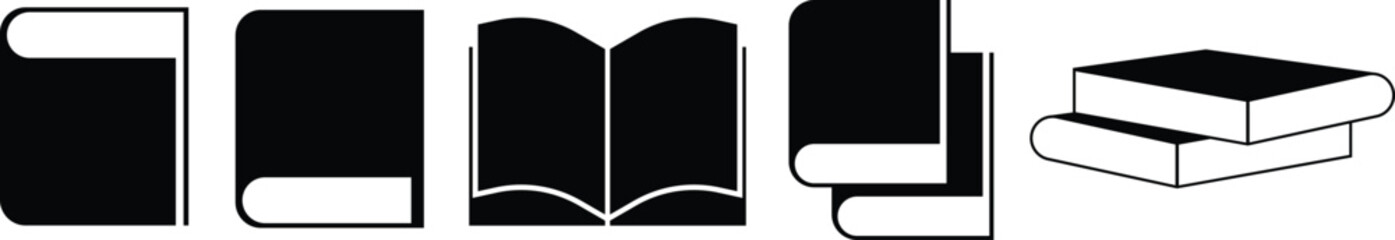 Book icons set. open book icon set vector illustration.