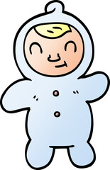 cartoon doodle human baby