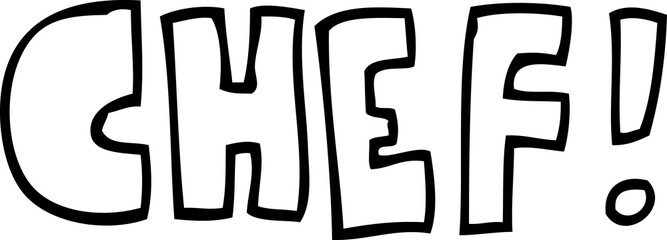 cartoon word chef