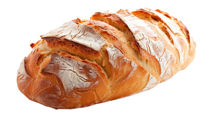 A loaf of bread with a white crust Isolated on transparent background, PNG