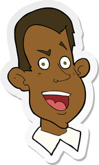 sticker of a cartoon male face