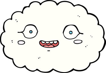 happy cartoon cloud