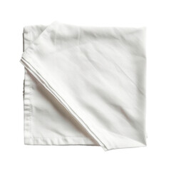 Two white napkins are placed on top of each other Isolated on transparent background, PNG
