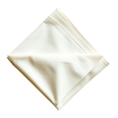 Two white napkins are placed on top of each other Isolated on transparent background, PNG