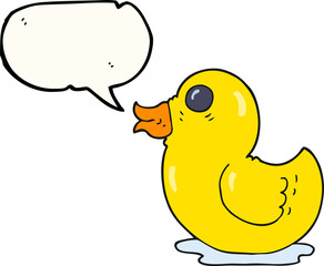 speech bubble cartoon rubber duck