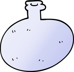 cartoon doodle of a glass bottle