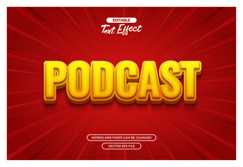 Podcast text effect