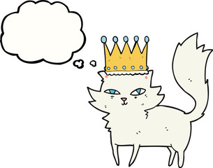 thought bubble cartoon posh cat